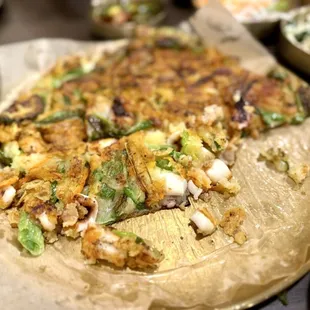 Seafood pancake