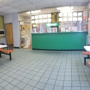 the inside of a restaurant