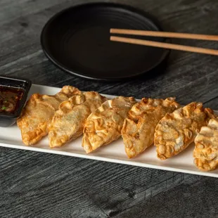 Deep fried pork &amp; veggie dumpling