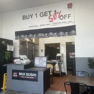 Mom's next-door getting her nails done. I'll take a little sushi.