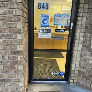 the door to the store