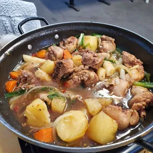 chicken jjim... get this if cant handle the spicy chicken stew spicyness