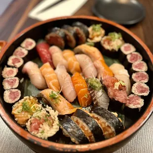 2 Nigiri Combos + Spicy Tuna Maki + Spicy Sake (Salmon) Maki