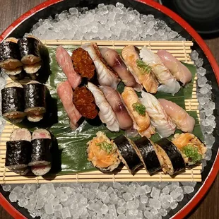 Nigiri combo with premium fish.