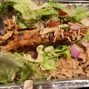 1.12.22 Chicken Kabob Over Rice (ground chicken) . Hubby said it was not good. Don't recommend.