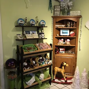 A nook in the corner decorated perfectly with treats