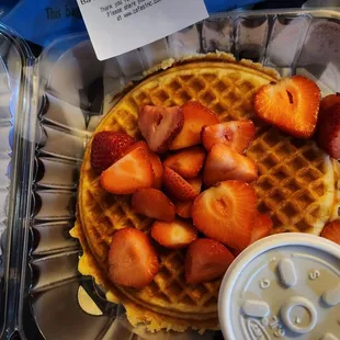 Strawberry waffle