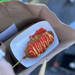 Hot cheeto cheese dog
