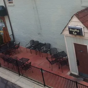 Aerial view of Muk&apos;s Sports Pub Patio