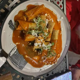 a plate of food on a table