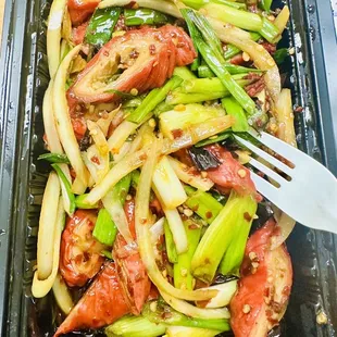 Pork Intestine with Scallion