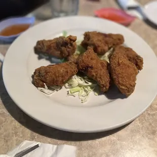 a plate of fried chicken