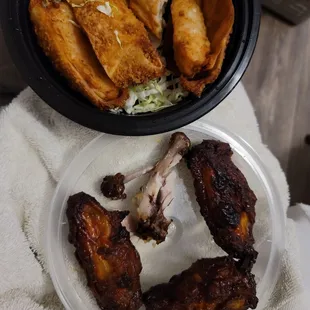 Garlic Shrimp Rolls and Disgusting Braised Wings