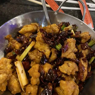 Diced Chicken with Red Pepper , Szechuan Style #33