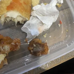 a meal in a plastic container