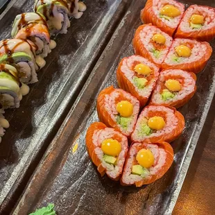 The ginger wasn't fresh and the wasabi was bleh.