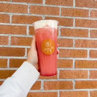 Strawberry Yogurt with Cheese Foam Large