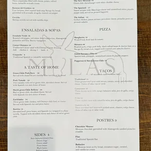 Menu - everything is fantastic