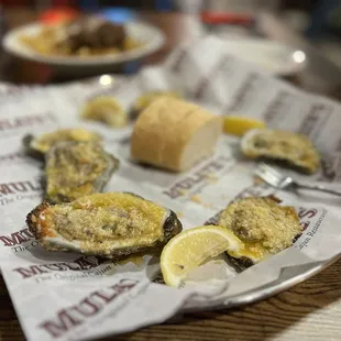 Chargrilled oysters