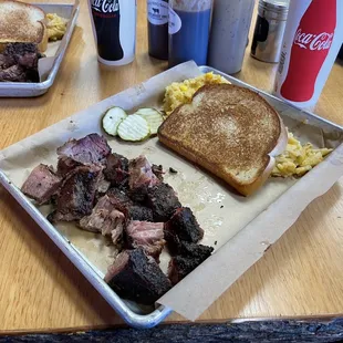 Burnt ends, toast, drink and two sides for about $16. You can&apos;t make your own BBQ this cheap, and you won&apos;t make it this good.