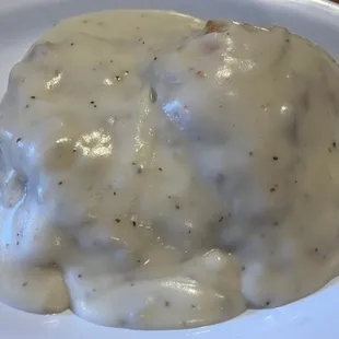 gravy on cathead biscuit