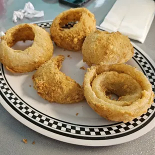 Onion rings were great