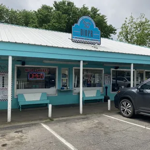 the front of the restaurant