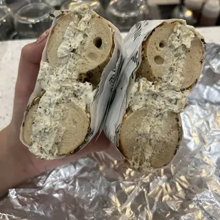 Everything Bagel &amp; Garlic &amp; Herb Cream Cheese Schmear