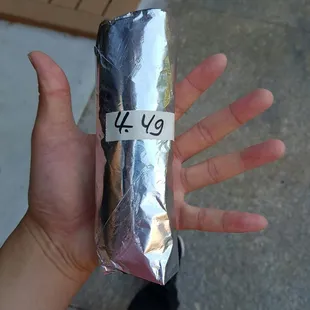 For 4.49 I could had gotten something from the stand if I knew this is the size of a cold breakfast burrito