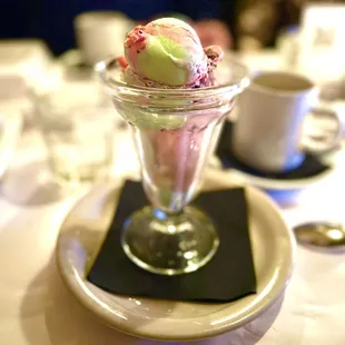 Desert, Spumoni ice cream.