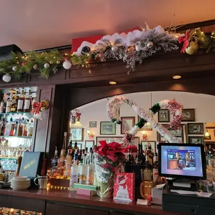 Festive. Bar top view.