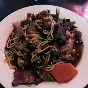 Smoked pork shoulder Chinese stir-fry at Mulberrys??! So good. Chef Marc knows what he's doing.