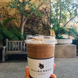 Latte Frio (decaf &amp; with dark chocolate sauce) aka Mocha