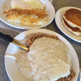 My breakfast was so big it was served on three plates!  All very tasty.