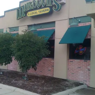 the front of the building