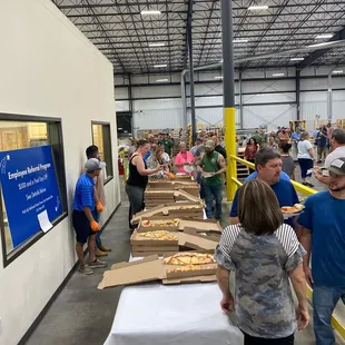 Catering a factory luncheon with 120 people.