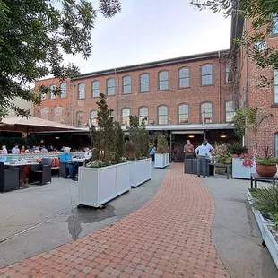 This is  such a courtyard dining area but they seated us inside.  At least it&apos;s cozy...