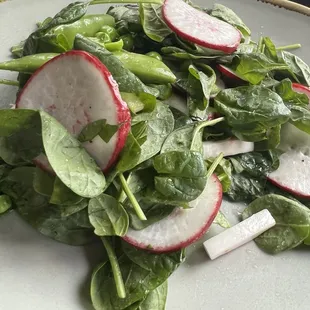 Pea salad with honey vinaigrette