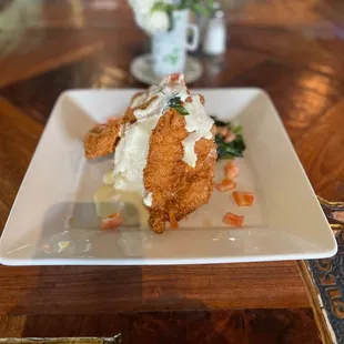 a plate of food on a table