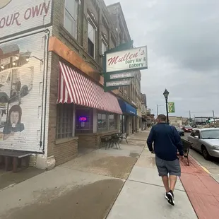 outside