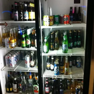 a refrigerator full of beer