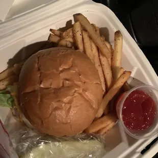 Western burger added grilled mushrooms. Don't be crazy and add an extra patty you won't need it!