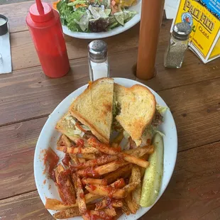 Avacado BLT no bacon add a patty  This place is consistently delicious