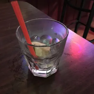 One gin and tonic down.