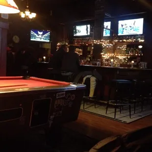 View of the bar, the bartender here is awesome.