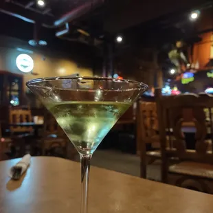 Angle makes it look like 3/4 of s glass but it was less than half.