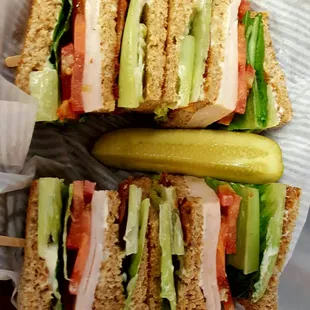 Delicious Club Sandwich at Mulligan's Café!!