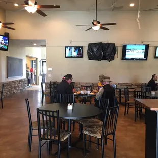 Interior with some faithful regulars having their breakfast. They raved on the excellent food.