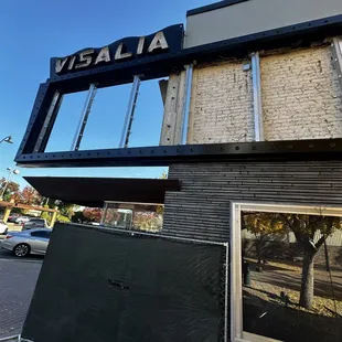 the reflection of the building