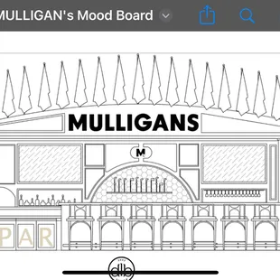 a drawing of the mulligans